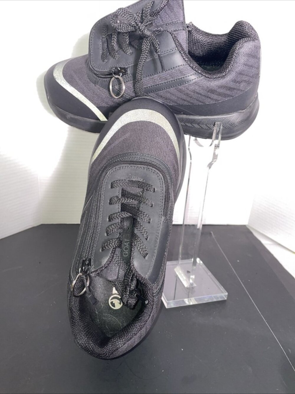 Billy Footwear Adaptive Shoes Mens 9.5 Black Zipper AFO Orthopedic Shoes - Picture 5 of 16